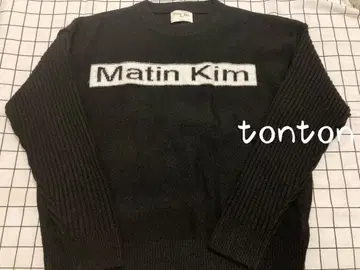 마뗑킴 블랙 니트 스웨터 긴팔