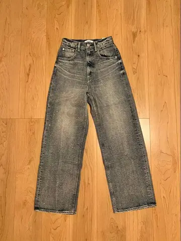 AZUL DENIM 큐빅 와이드 데님 S