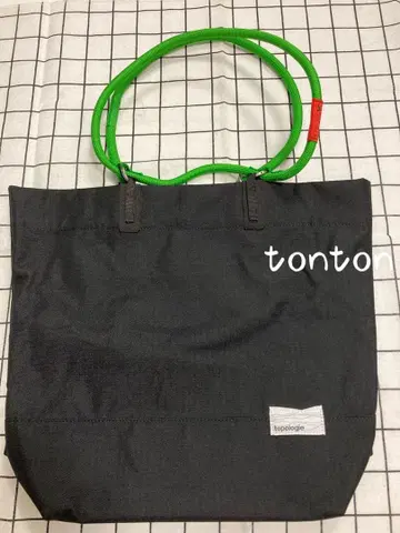 topologie 토트백 블랙 그린 핸들