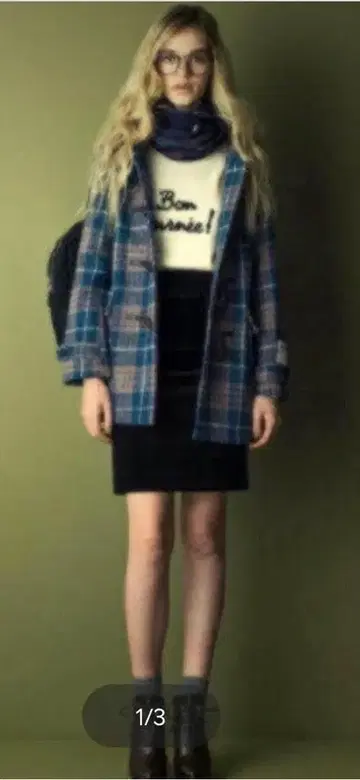 dazzlin 해리스 트위드 더플 코트