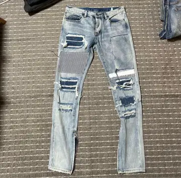 초레어 mnml 데미지 가공 스키니 데님 32