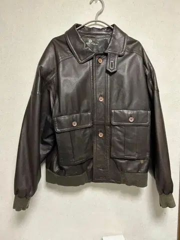 가죽 자켓 브라운 양가죽