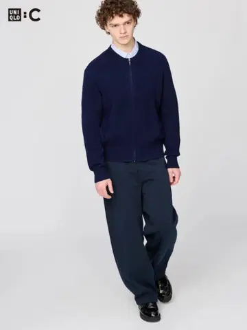 UNIQLO C 맨투맨 와이드 팬츠 네이비 XXL 미착용 새상품