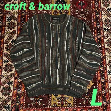 croft&barrow 불가리제 구제 의류 3D 니트 멀티 컬러 90s