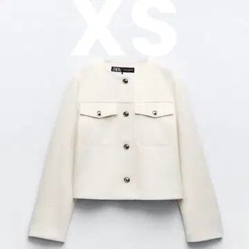 택 포함 새상품 ZARA 자라 소프트 숏 자켓 에크루 XS