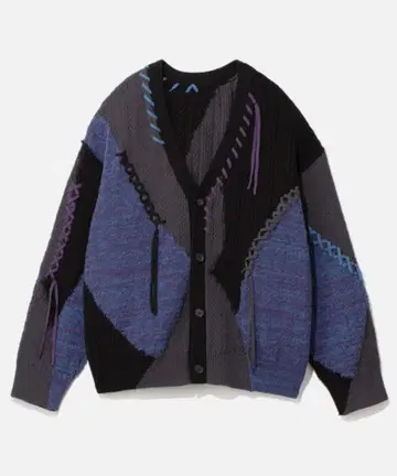 HARE 스티치 절개 니트 가디건