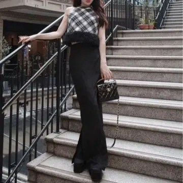 다리치 실루엣 펜슬 롱 스커트