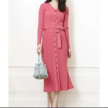 Mystrada 핑크 니트 원피스