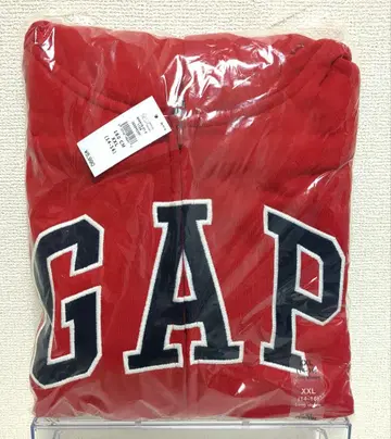 GAP 로고 집업 후드티 빨간색 160cm xxl