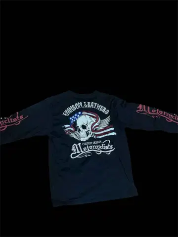 vanson 스컬 디자인 긴팔 티셔츠