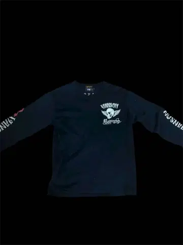 vanson 스컬 디자인 긴팔 티셔츠