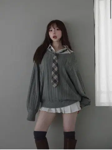 andmary Mimi girls set mini dress Gray