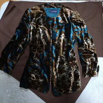 빈티지 [ CORDIER ] 노카라 자켓 벨벳 L 사이즈 일본제