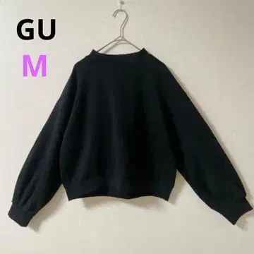 [ 지유 ] GU 볼륨 슬리브 맨투맨 풀오버 블랙 M