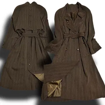 빈티지감 개성적인 실루엣의 트렌치 롱 코트 울 혼방 F