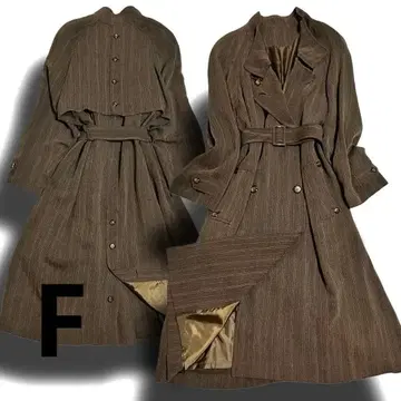 빈티지감 개성적인 실루엣의 트렌치 롱 코트 울 혼방 F