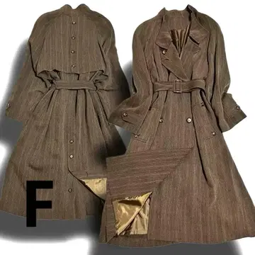 빈티지감 개성적인 실루엣의 트렌치 롱 코트 울 혼방 F