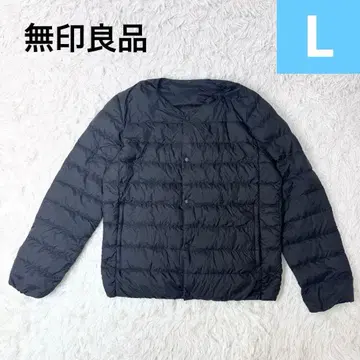 무인양품 노카라 다운 자켓 남성용 블랙 L