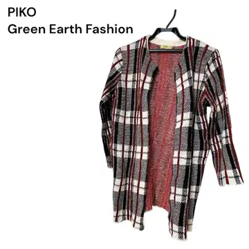 PIKO 체크 무늬 가디건