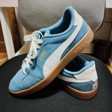 PUMA 스웨이드 스니커즈 파랑/화이트