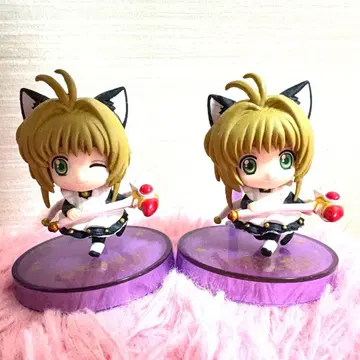 카드캡터 사쿠라 쁘띠캐릭터 고양이 귀 키노모토 사쿠라 피규어 세트