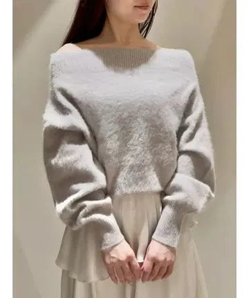 폭스 알파카 오프숄더 풀오버 snidel 스나이델 LGRY