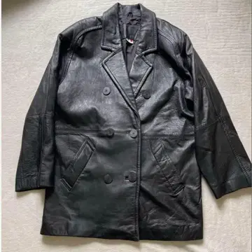 이탈리아제 가죽 코트 양가죽 램 가죽 고품질 블랙