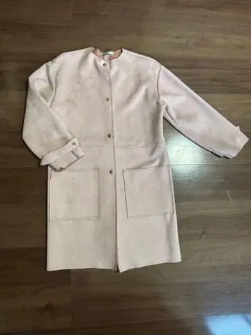 ZARA 자라 롱 코트 아우터 Pink 여성용 브랜드 코트