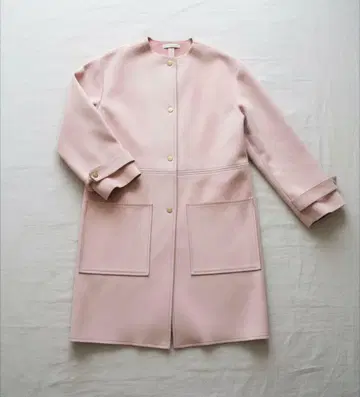 가을/겨울 롱 코트 아우터 Pink 여성용 브랜드 코트 스웨이드