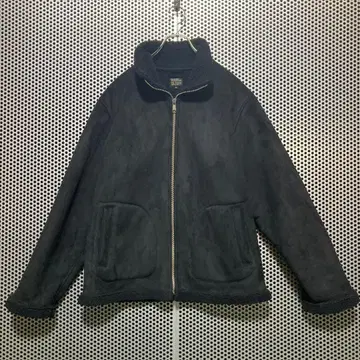 FIN WAY 미노야 스웨이드 느낌 보아 안감 자켓 블랙 LL 지퍼