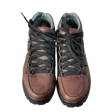 메피스토 가죽 미들 부츠 25cm 브라운 x 블랙