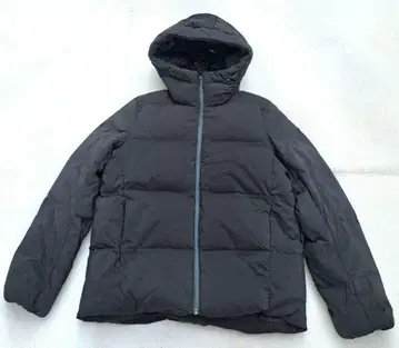 유니클로 심리스 다운 자켓 후드 부착 올리브 그린 M