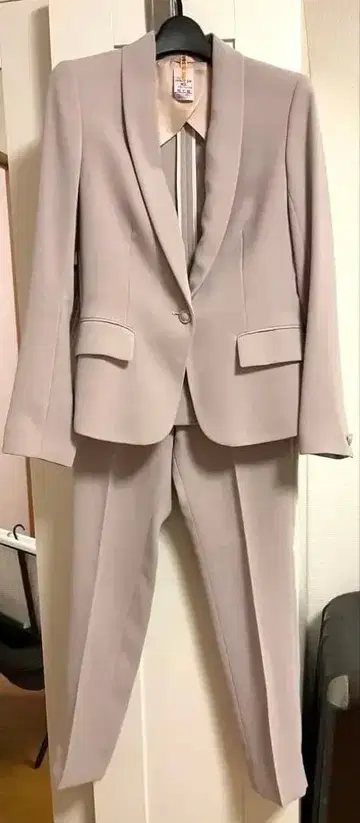 destyle 베이지 비즈니스 정장 상하의 세트