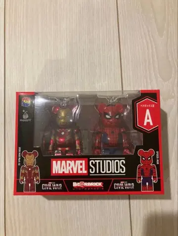 MARVEL BE@RBRICK A상 아이언맨 스파이더맨 세트
