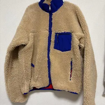 patagonia 플리스 자켓 M 베이지/블루