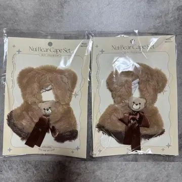 쓰리코인즈 봉제 인형 케이프 세트 곰 10cm 2점 세트