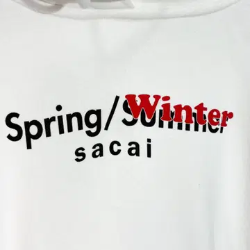사카이 후드티 후디 화이트 M sacai