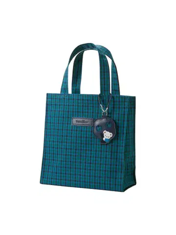 파밀리아 토트백 소 파랑 체크