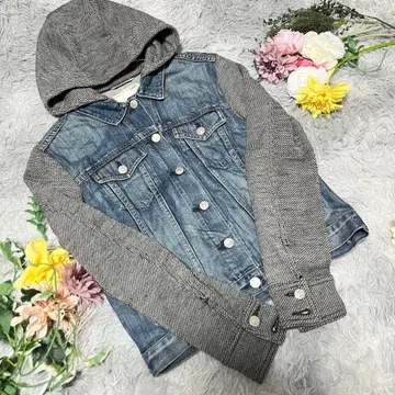 [ rag & born/JEAN ] 후드 부착 G 데님 자켓 (S)