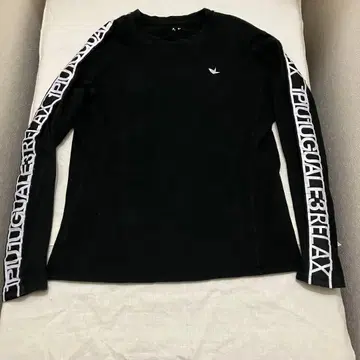 1PIU1UGUALE3 RELAX 롱T 백 프린트 블랙 블랙 L