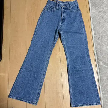 로데오 크라운 레이스업 플레어 데님