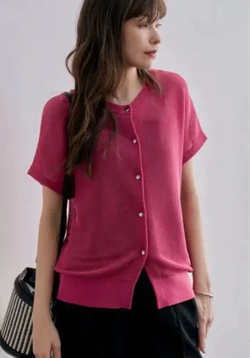 ICB 컴팩트 코일 3way 썸머 니트 핑크