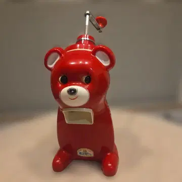 빨간색 곰 모양 수동 빙수기 (쿄로짱)