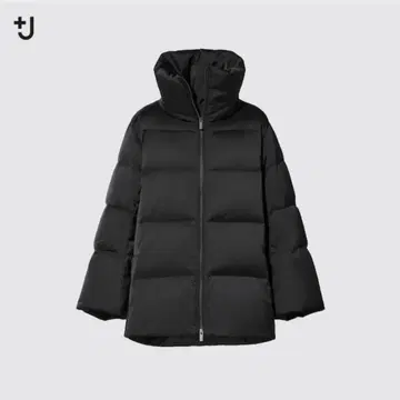 오버 사이즈 [ 유니클로 +J ] 다운 볼륨 자켓 (S) 블랙