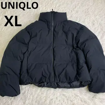컨디션 최상 유니클로 심리스 다운 숏 자켓 블랙 XL