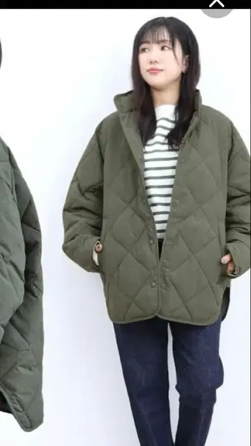 젬블 스탠드 카라 충전솜 퀼팅 자켓