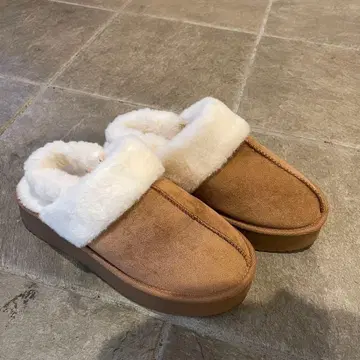 스웨이드 퍼 슬리퍼 choco님 콜라보