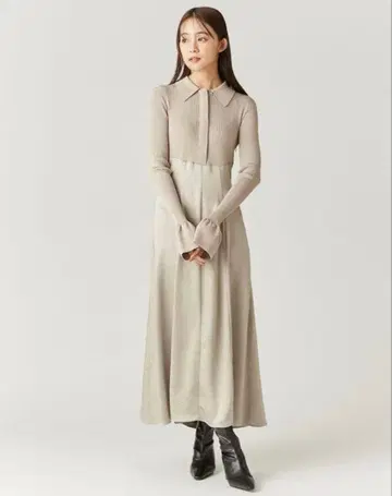 [새상품급] FRAY.ID 폴로 카라 니트 원피스