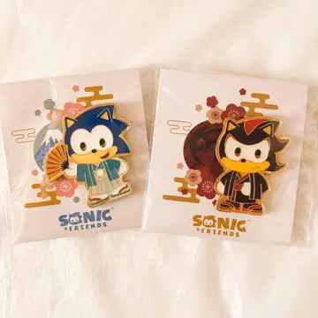 2개 핀 배지 SONIC FRIENDS 쉐도우 소닉 더 헤지혹