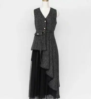 컨디션 최상 RANDA M(1사이즈) 튤 레이어드 자켓 원피스